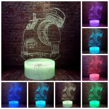

Funny 3D Illusion LED Desk Nightlight Colourful Sleeping Light Flash Model Star Wars BB8 action & toy figures