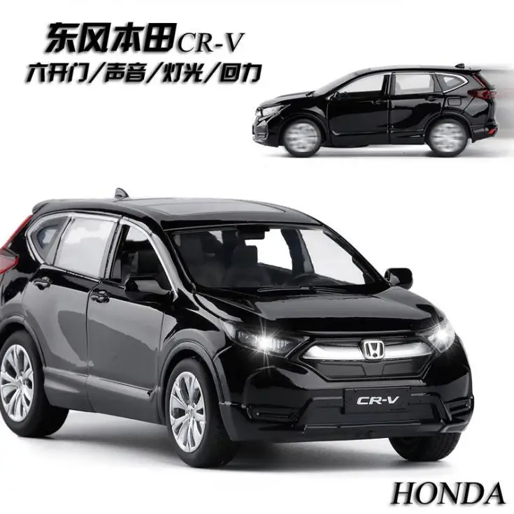 Honda crv модель автомобиля 1:32 Масштаб оттяните назад honda CRV сплав автомобиль, 6 открытая дверь музыкальная вспышка Модель автомобиля игрушки, Металл литье под давлением
