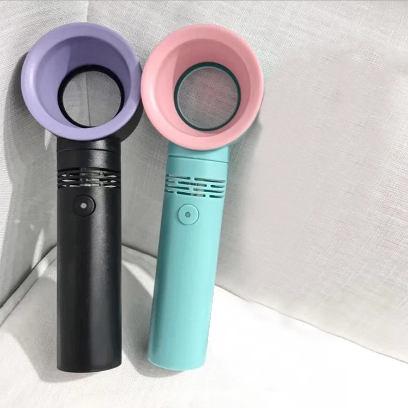 Электрический вентилятор Bladeless портативный беспроводной USB зарядка мини-портативный вентилятор Ручной мини-кулер без лопастей портативный вентилятор