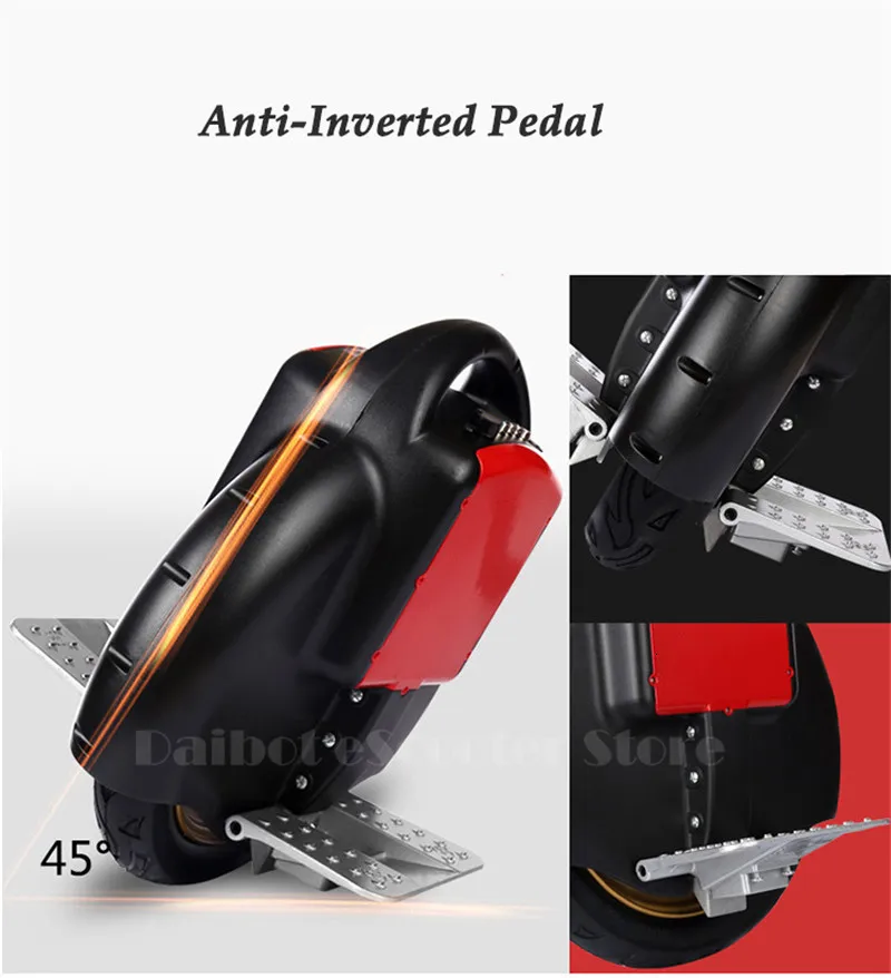 Daibot Monowheel Hoverboard One Wheel Self Balancing Scooters 14inch 350W 60V Portable Electric Unicycle One With Training Wheel (6)