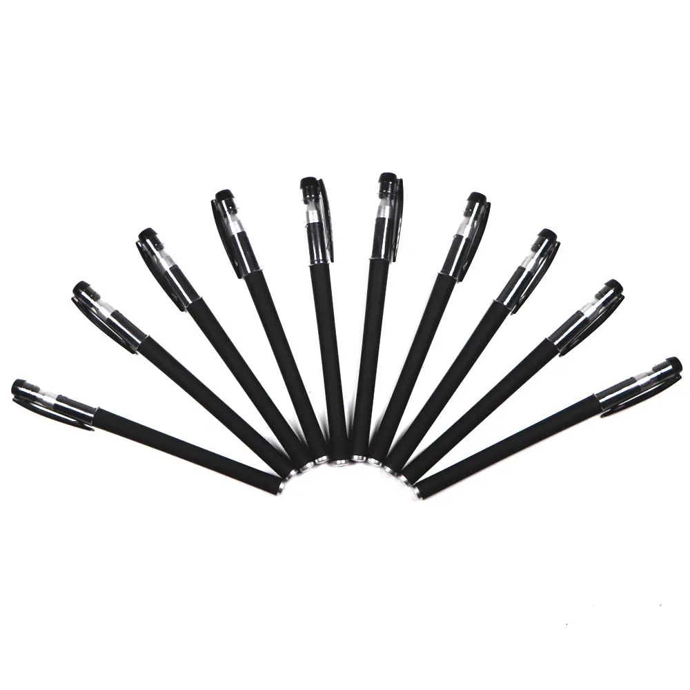 

10PCS/set 0.5MM gel pen writing smoothly and continuously ink high quality gel pen student writing stationery high quality refil