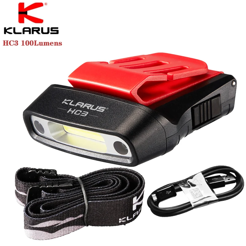 Налобный фонарь KLARUS HC3 с зарядкой Micro-USB 100 лм | Спорт и развлечения