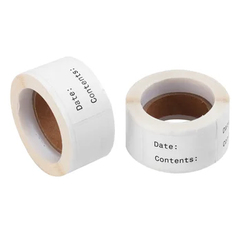 

2 Rolls English Record Date Stickers Practical Classified Identification Note Index Pastes Kitchen Food Date Label