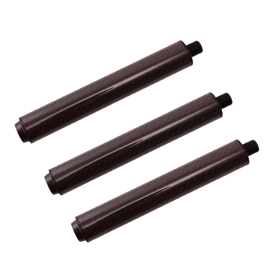 3xCarbon Fiber Cue Extension Pool Cue Extender for Predator Billiards Cues