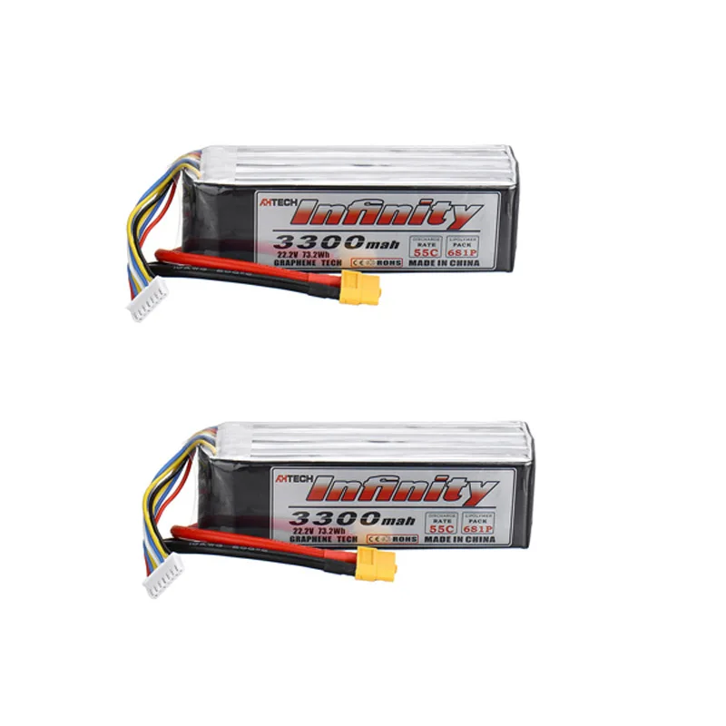 1/2/4 шт. AHTECH для графеновой батареи Infinity 22,2 V 3300 мА/ч, 55C 6S XT60 разъем Lipo Батарея для Радиоуправляемый гоночный fpv-дрон модели запасные части