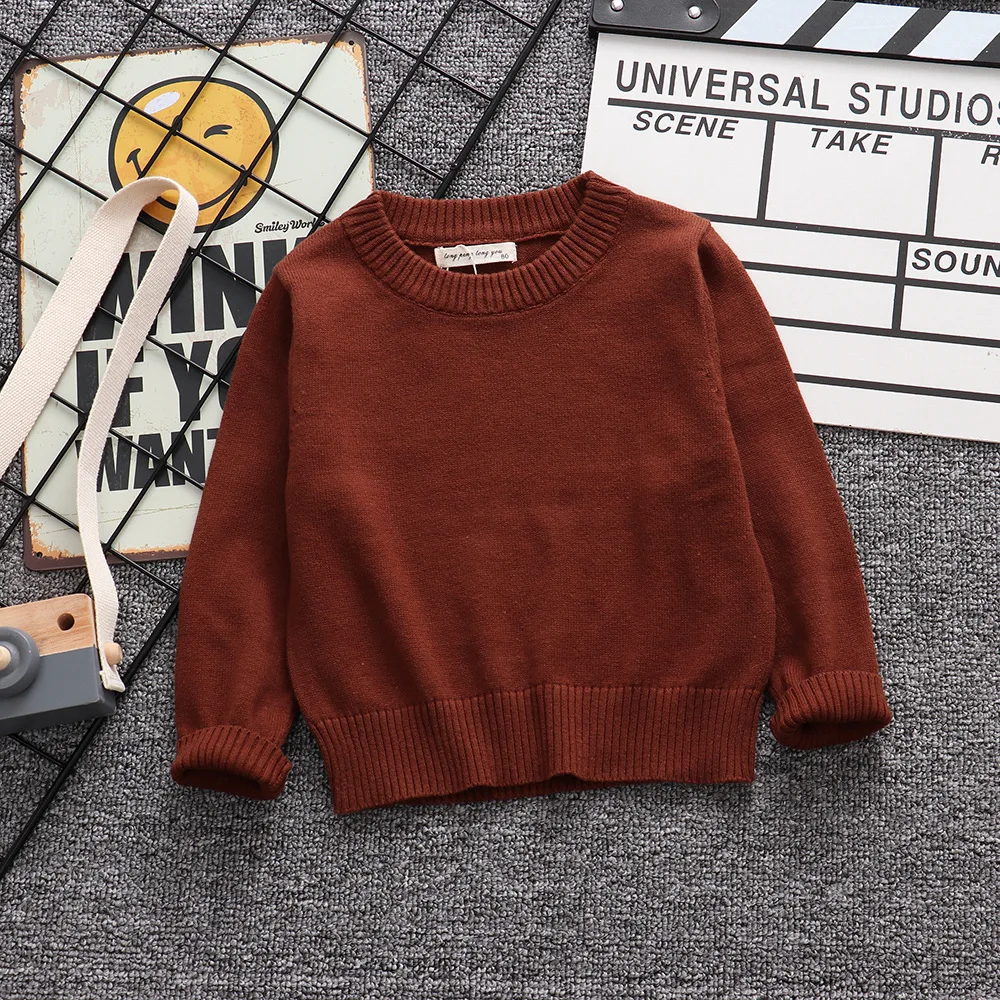 Pull Tricot Chaud Pour Fille/garçon 4-10 Ans - Manches Longues, Col Roulé, Streetwear Automne/hiver