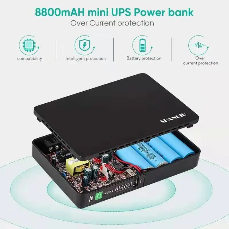 Wifi маршрутизатор аккумулятор камеры резервного питания источник бесперебойного питания DC портативный 5V 9V 12V 1A источник бесперебойного питания