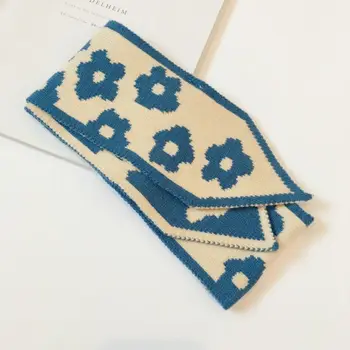 

Women Wool Knitted Scarf Elegant Slim Head Neck Tie Band Wrap Neck Warmer Autumn Winter