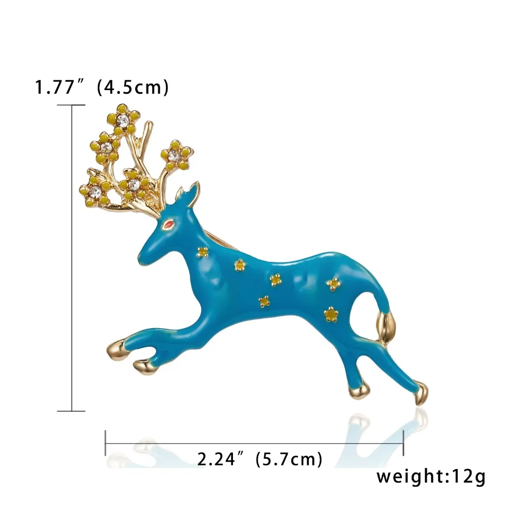 Rinhoo милые маленькие броши с оленями для женщин олень броши булавки с животными пальто ювелирное украшение в виде лацкана подарок рождественский олень венок корсажи