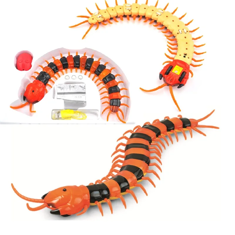 centipede 1 Игрушка для домашних животных, Кобра, сюрприз, шутка, RC, животное, сороконожка, насекомое, таракан, Змея с дистанционным управлением, шалость, управление яйцами, кошечка, собака - Цвет: centipede 1
