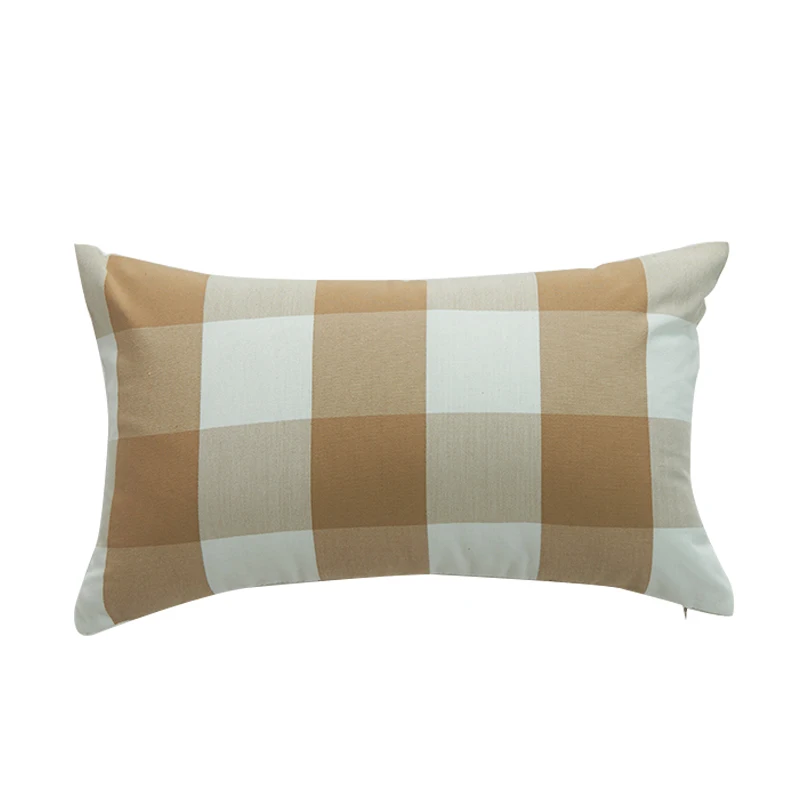 

European style plaid coffee cushion cover 45x45cm 30x50cm without inner square rectangle car seat use pillow covers X114