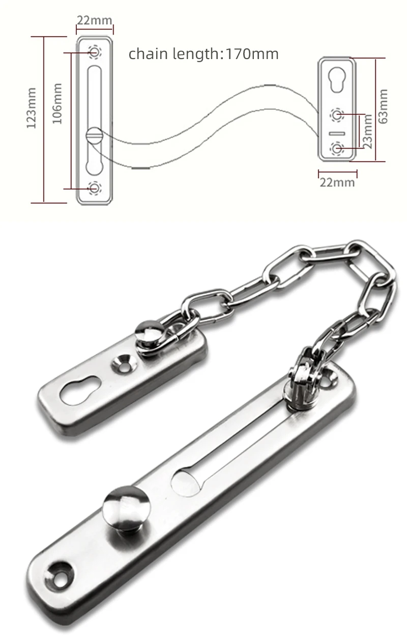 Противоугонная Дверная Цепочка Из Нержавеющей Стали для отеля, домашняя Противоугонная Дверная Цепочка, противоугонная Дверная Цепочка, дверной болт