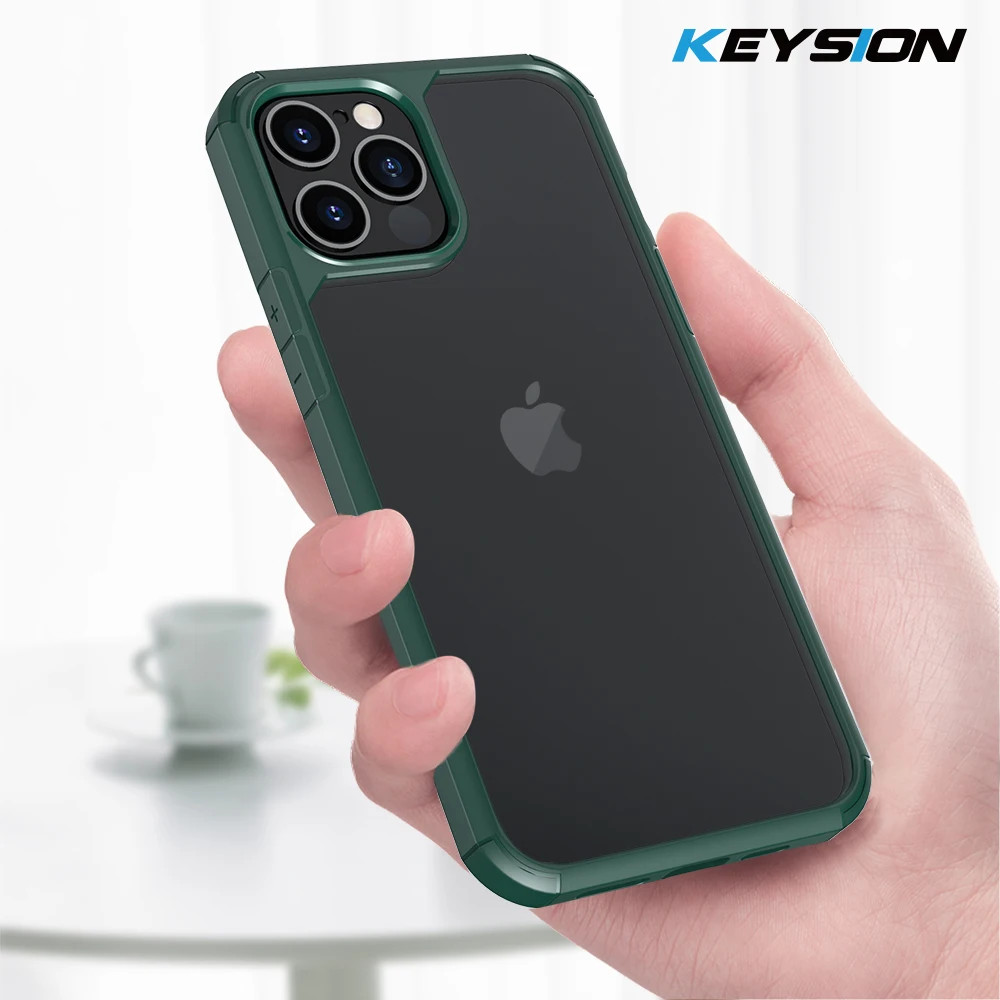 

KEYSION Fashion Clear Shockproof Case for iPhone 12 Pro Max Transparent Silicone Phone back Cover for iPhone 12 12 Max 2020 New