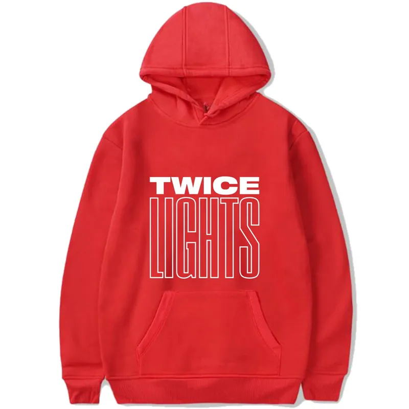 TWICE TWICELIGHTS/толстовка с капюшоном и длинными рукавами, с принтом, Kpop, худи, пуловеры оверсайз, толстовки PG073