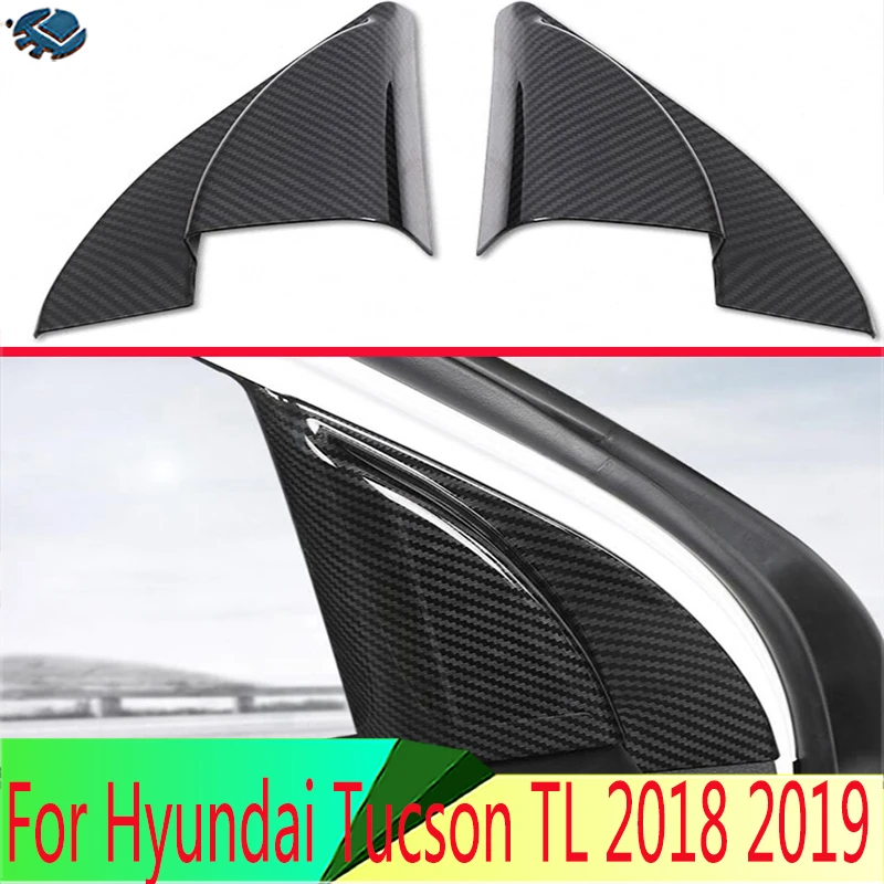 

Для Hyundai IX35 Tucson TL 2018 2019 из углеродного волокна стиль Интерьер Передняя дверь треугольная крышка отделка