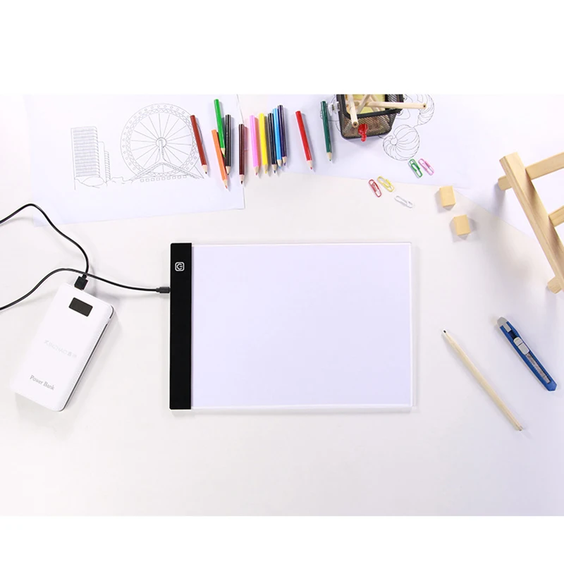 Rantion LED USB Light Pad Board Diamond Painting Tracing Accessories Tool Kits Tattoo A4 A4Pro A5 Drawing Graphic Tablet Box