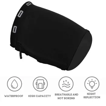 

Double Pocket Universal Fit Gym Elastic Zipper Sports Armband Fitness Yoga Arm Bag Reflective Design Mobile Phone Large Capacity