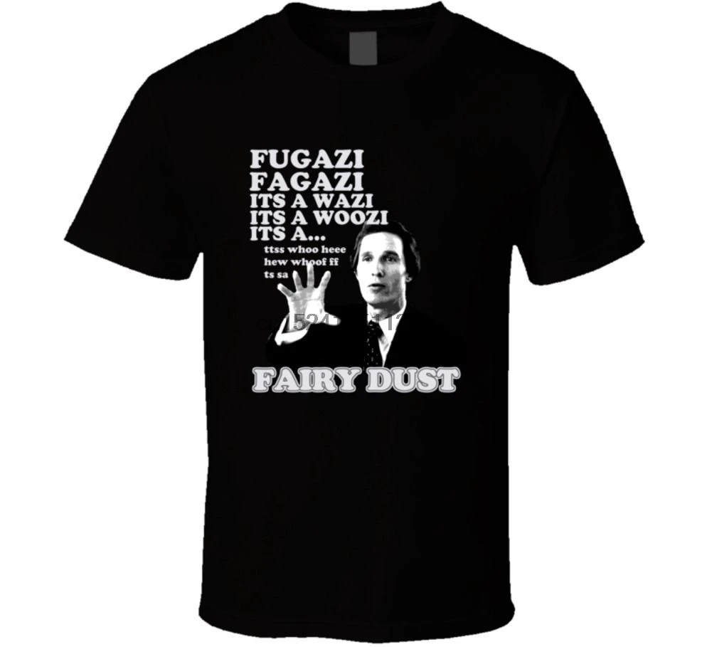 Футболка Fugazi с изображением Феи пыли Мэтью макконаухи волка из фильма Уолл-Стрит