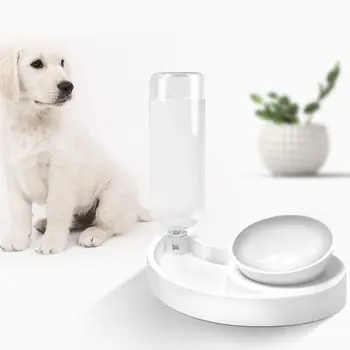 

Cat Feeder Bowl Water Food Bowl Set No-Spill Pet Dog Automatic Water Dispenser