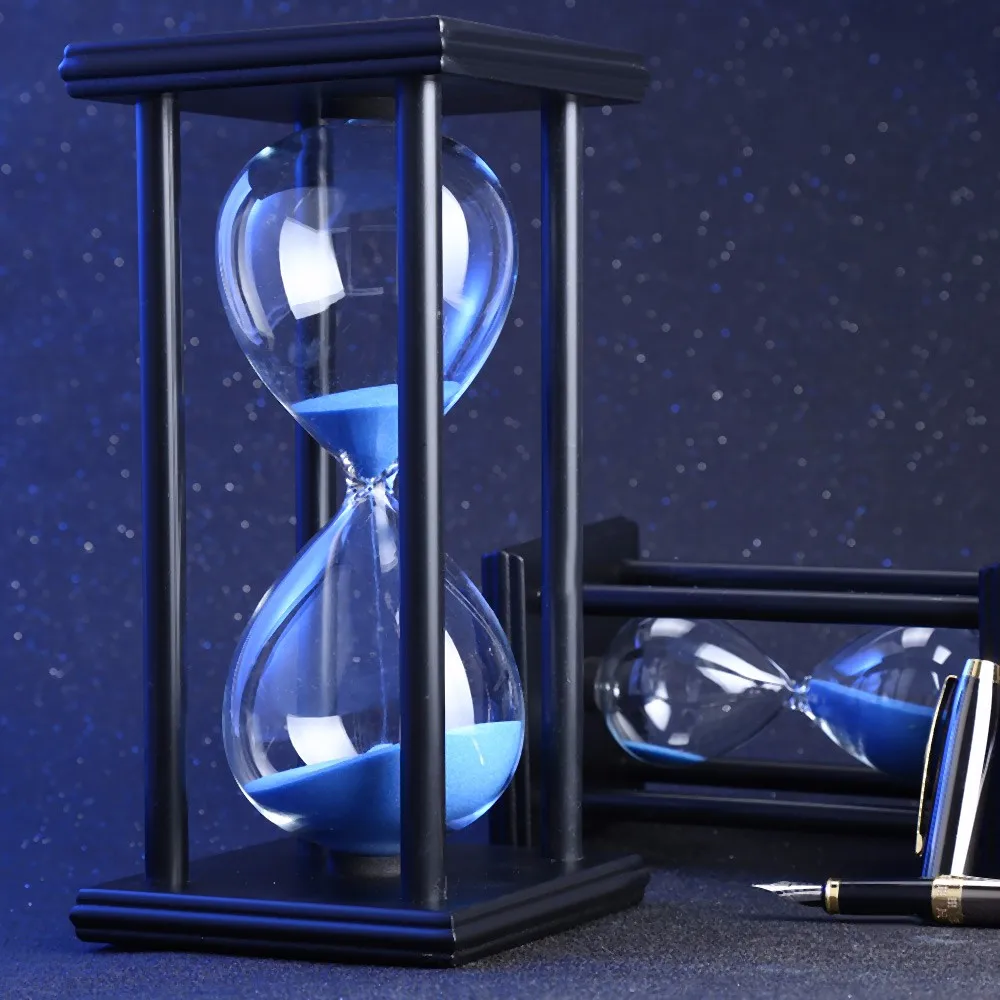 Hourglass Timer 15/30/45/60 Minutes Wood Sand Hourglass Clock for