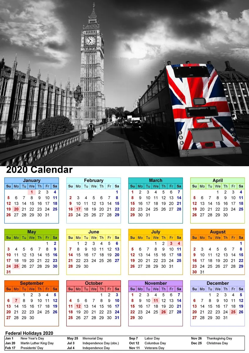 Современный Лондонский город Париж улица путешествия календарь плакаты и домашний декор живопись для комнаты купить 3 получить 4 - Цвет: 9