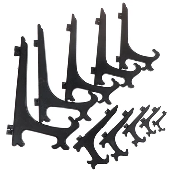 

1Pcs Black Plastic Easels Plate Holders Display Dish Rack Picture Frame Photo Book Pedestal Holder Display Stand Stander