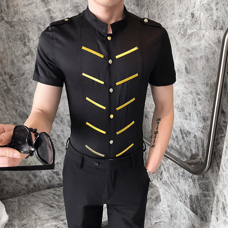 Повседневное Slim Fit рубашки для мальчиков летняя Camisa социальная Masculina короткий