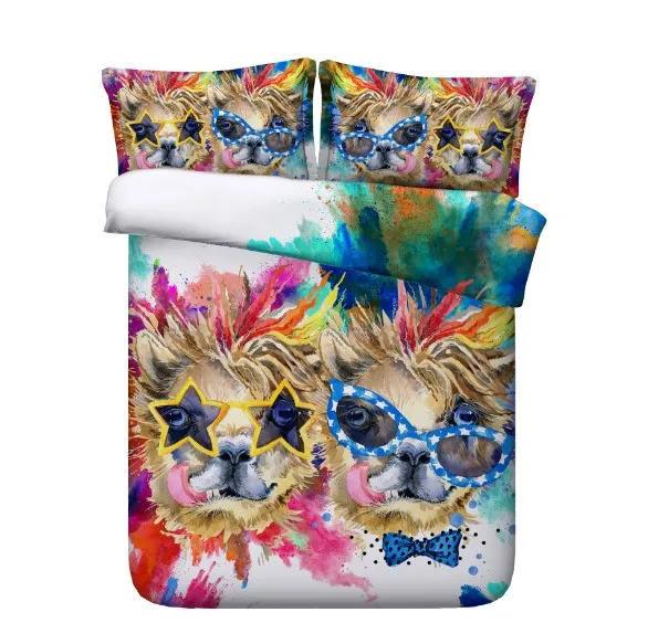 Alpaca Bedding set Luxury quilt duvet cover sets bed sheet sheets linen