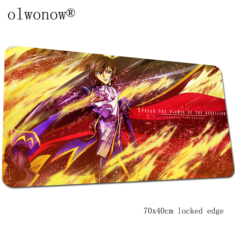 Высококачественный игровой коврик для мыши Code Geass 700x400x3 мм, игровой коврик для мыши, игровой компьютерный коврик, клавиатура с HD принтом, игровые коврики