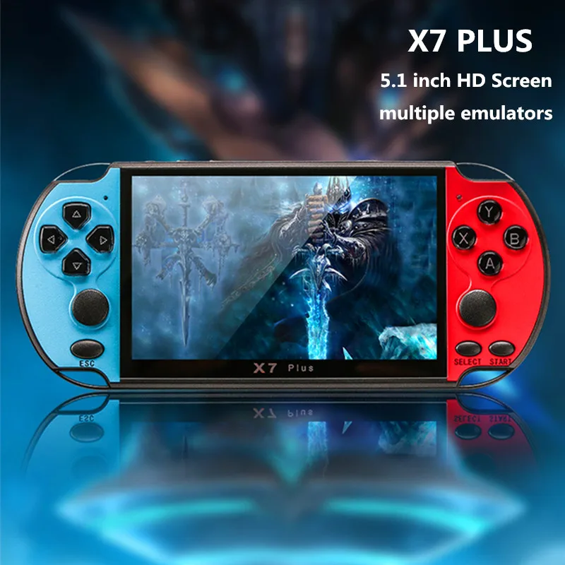 X7 Plus портативный игровой плеер 5 1 дюймов HD экран портативная игровая консоль