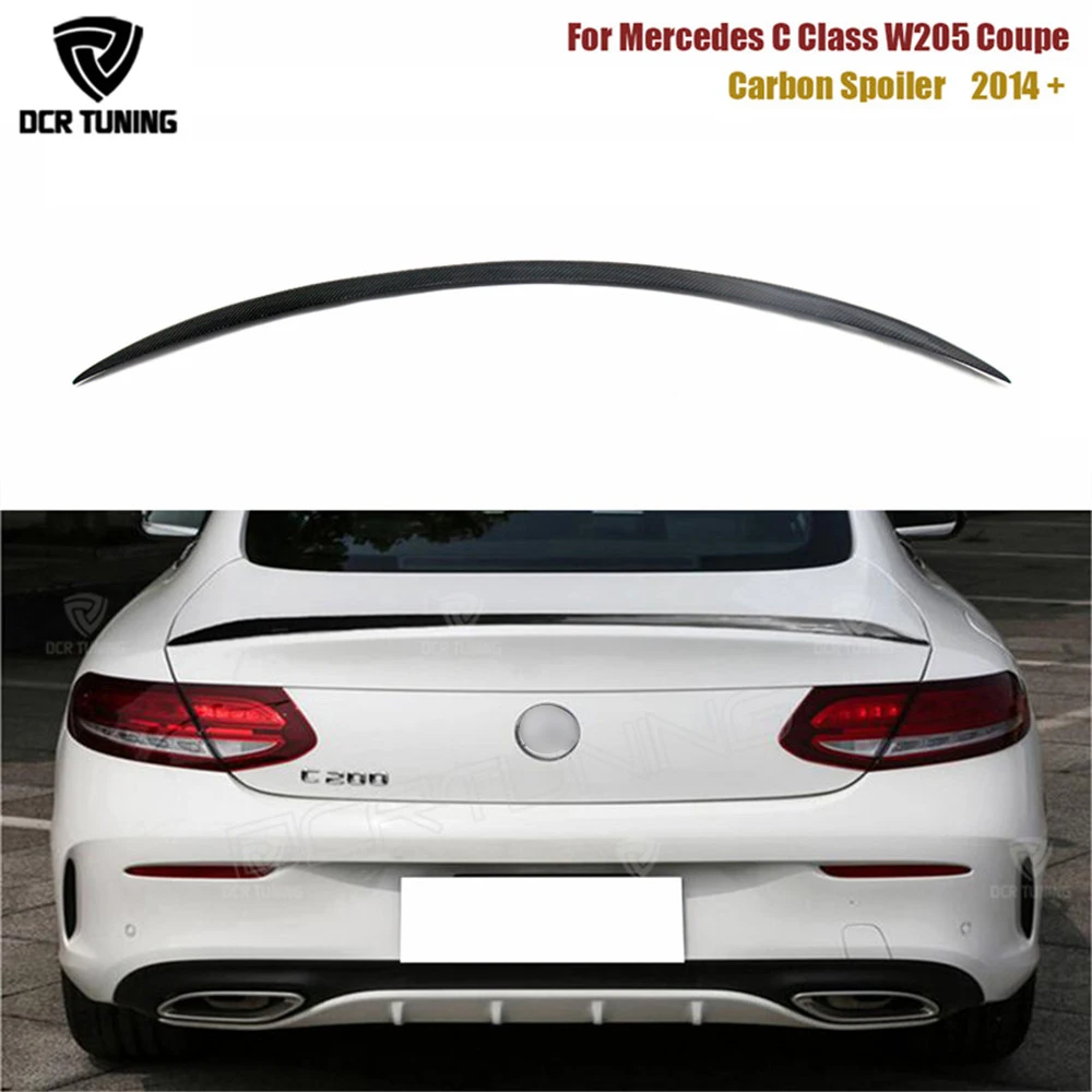 Спойлер из углеродного волокна для Mercedes C Class W205 модель C200 C250 C300 C180 C350 Coupe 2 Door Car 2014 и
