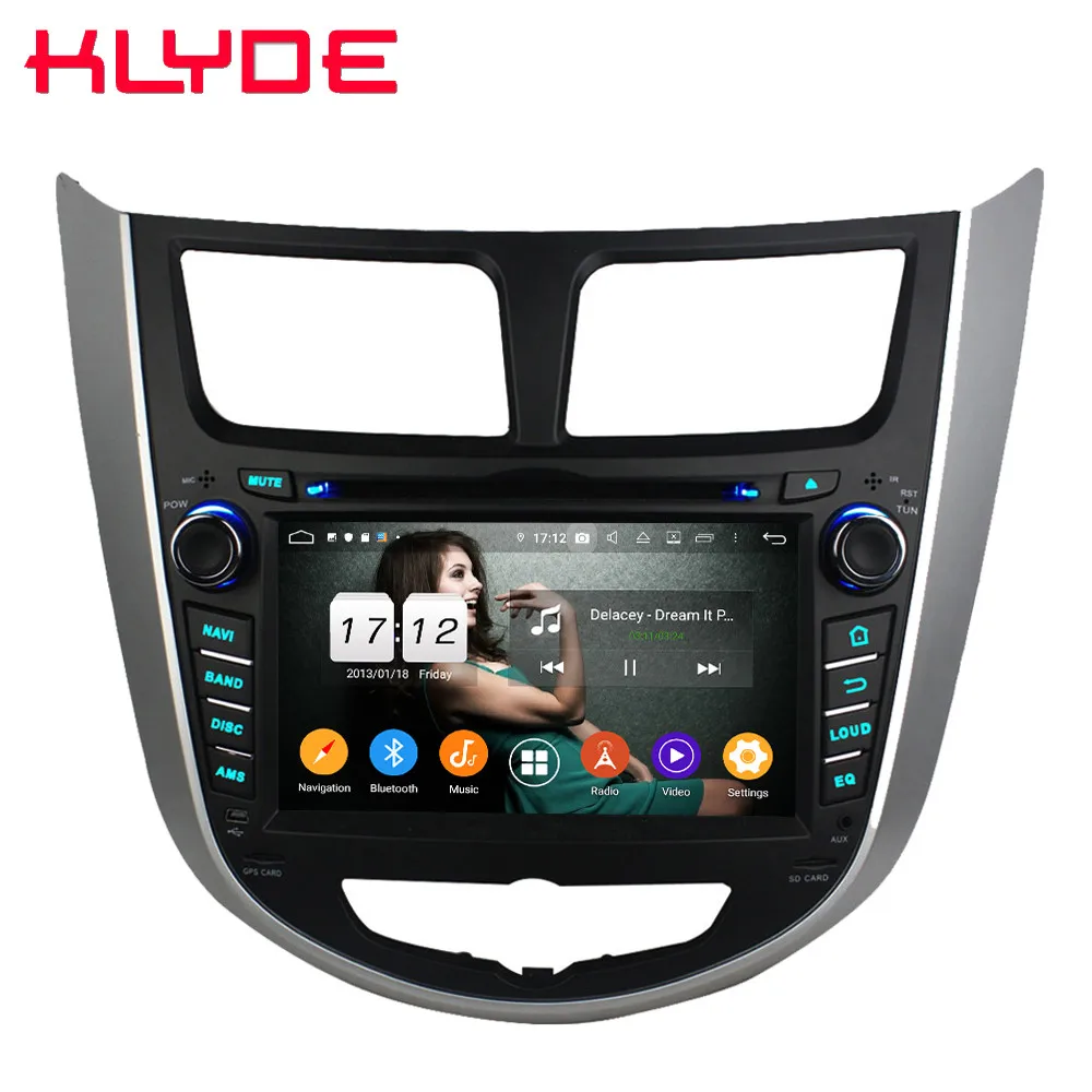 Klyde 4G Android 9 Восьмиядерный 4 Гб ОЗУ 64 Гб ПЗУ DSP автомобильный DVD мультимедийный плеер радио для hyundai акцент Верна Solaris I25 2011