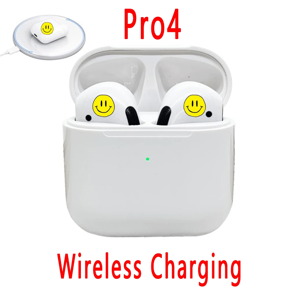 

Wireless Charging TWS Pro4 Wireless Earbuds Auriculares Bluetooth Headset Free Shipping With Mic Matte Touch Bass For xiomi