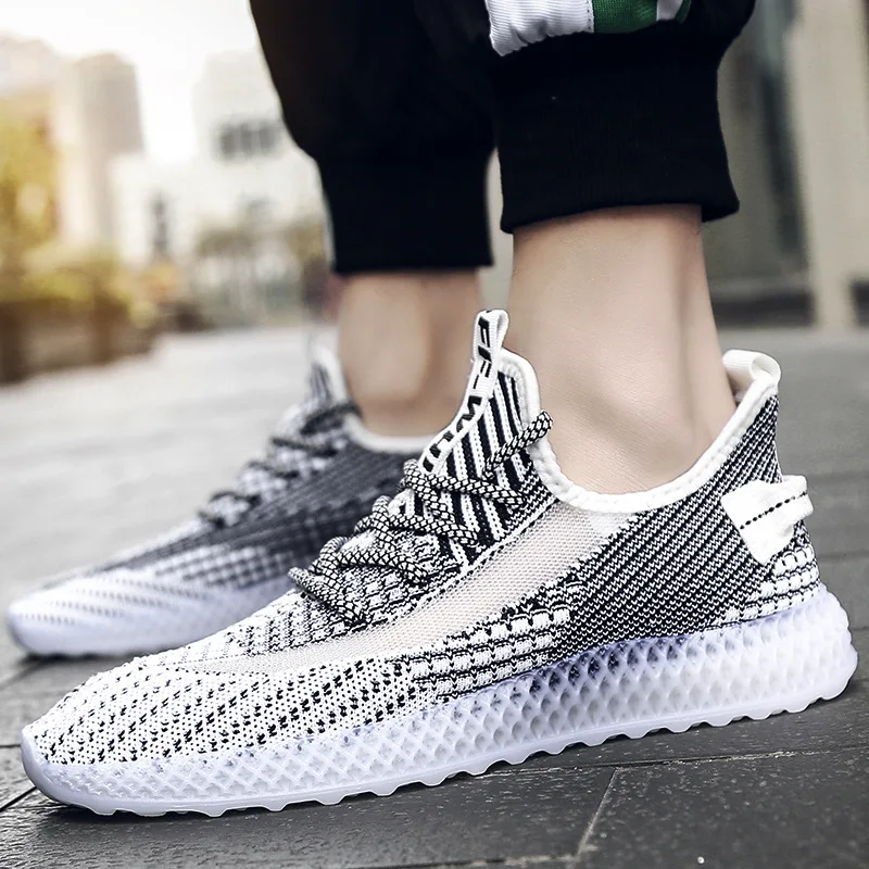 

2019 Summer New Style MEN'S SHOES Angel Stars Athletic Shoes Reflective Coconut Shoes Men Breathable Fly Netting Surface Trend
