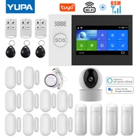 Tuya PG-107 Wifi Gsm Alarmsysteem App Afstandsbediening Raam Sensor Met 1080P Ip Camera Smart alarm Kits