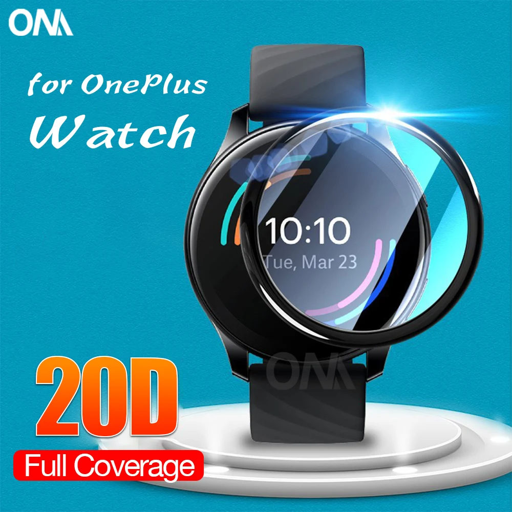 Soft Fibre Glass Protective Film For OnePlus Watch 2020 Curved Soft Fibre Smartwatch Full Screen Protector for One Plus Watch 20d curved edge protective film for oneplus watch scratch resistant soft screen protector smart watch accessories not glass