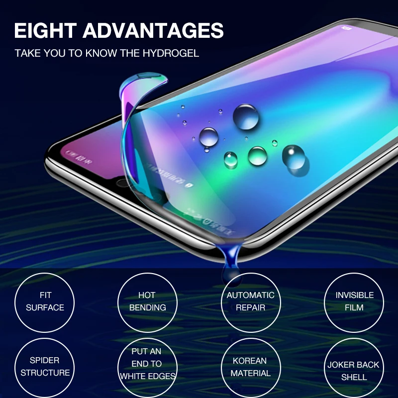 10D Гидрогелевая пленка для huawei Honor 9X 8X Max 8A 20i 10i V20 Защитная пленка для huawei Honor 10 Lite 20 S 20 8S Play 3