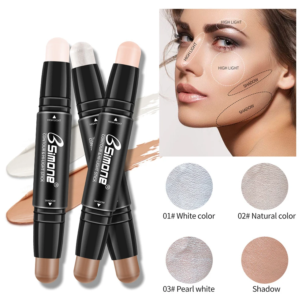 

BSIMONE Contour Stick Highlighter Bronzer Shimmer Shine Makeup Corrector Long Lasting Face Concealer illuminating Cosmetic TSLM1