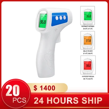 

20 Pcs Forehead Ear Thermometer Non Contact Digital Infrared Thermometer Body Temperature Measure Tool for Baby Kids Adults