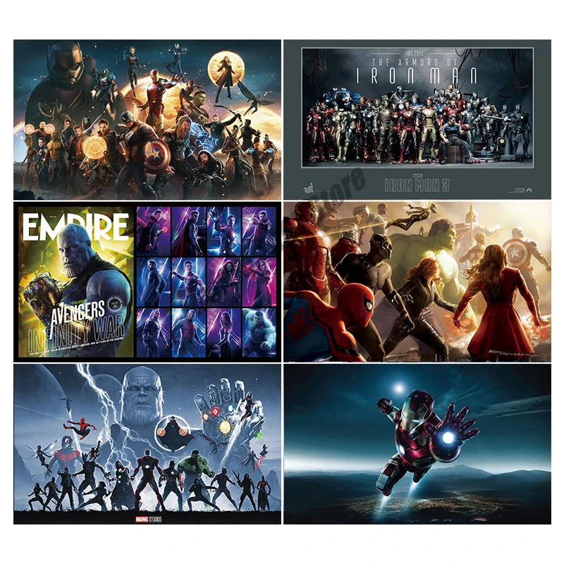Marvel Movie Full Square Diamond Painting Iron Man Spiderman Captain America Mosaic Embroidery Room Decor Cross Stitch Kits Diamond Painting Cross Stitch Aliexpress