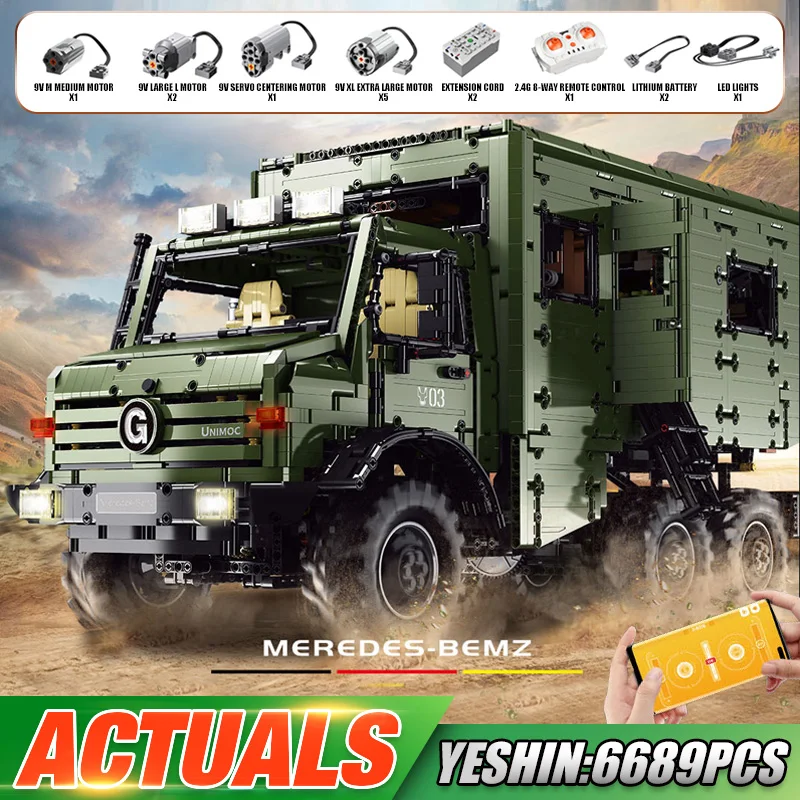 Техническая модель автомобиля Yeshin J907 MOC мотоциклизм комадизм RV автодом