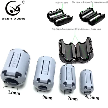 

20pcs High permeability frequency clip-on RFI EMI noise suppressor choke filter EMI clamp cable soft nizn ferrite ring core