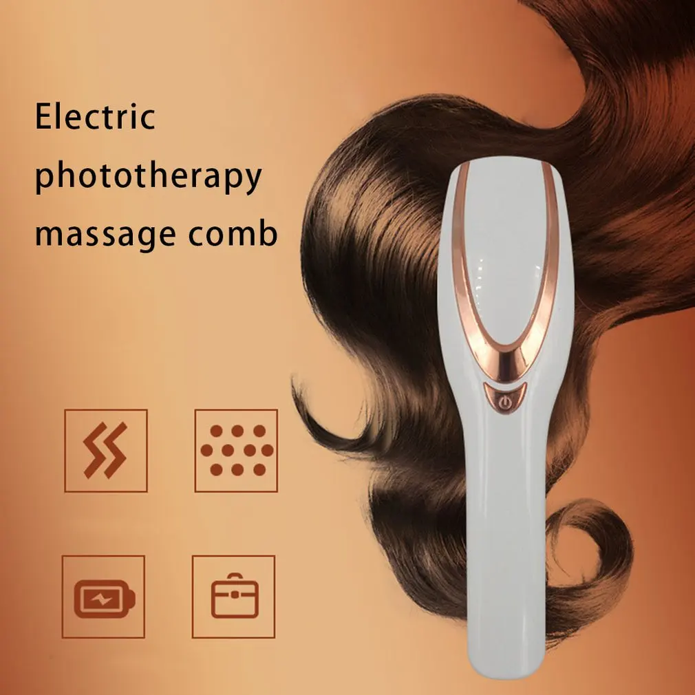 Фототерапия Массажер для кожи головы расческа USB перезаряжаемая электрическая массажная Расческа для роста волос против выпадения волос