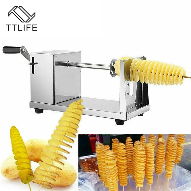  TTLIFE Spiral Potato Slicer Twister Twisted Tornado Potatoes Cutter French Fries Cutting Chips Mach - 4000534280713