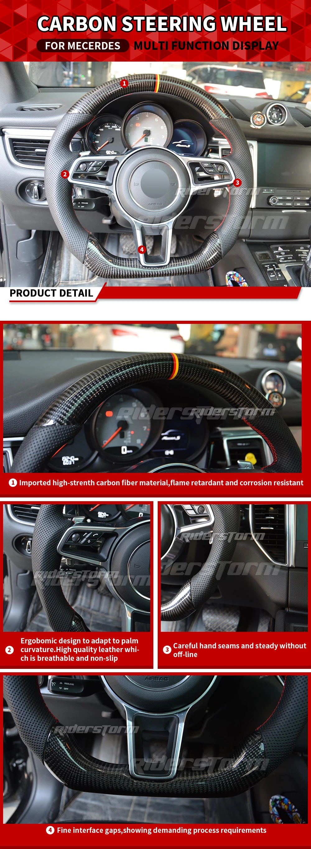 Индивидуальное рулевое колесо из углеродного волокна для porsche 911 carbon interior для Cayenne 958 для macan 718 95B автомобильные аксессуары крышка