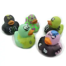 5 шт./компл. ванны младенца скрипучий милые комплекты детской одежды с изображением Уточки из мультфильма для животных плавающей скрипучий игрушки