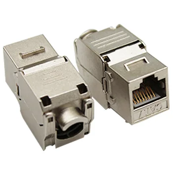 

10PCS/Lot RJ45 Cat7 Shielded FTP Zinc Alloy Module 10GB Network Keystone Jack Connector Adapter Cat7 Rj45