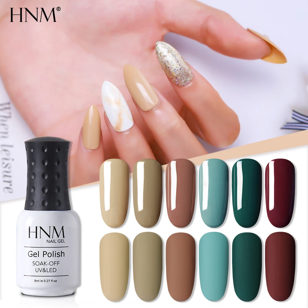 HNM 8 мл jam серия УФ-гель для ногтей Блестящий/матовый эффект дизайн ногтей замочить от матового верхнего покрытия светодиодный Полупостоянный Гель-лак