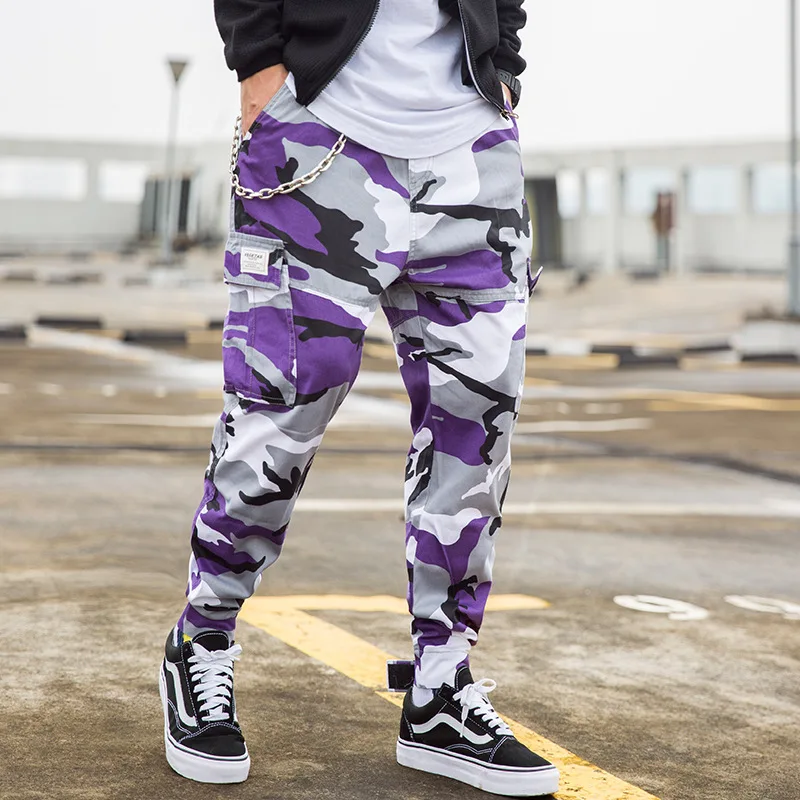 Camouflage Cargo Pants Men Pencil Pant Military 2019 Multi pocket Streetwear Joggers Hip Hop Camo Tactical 2