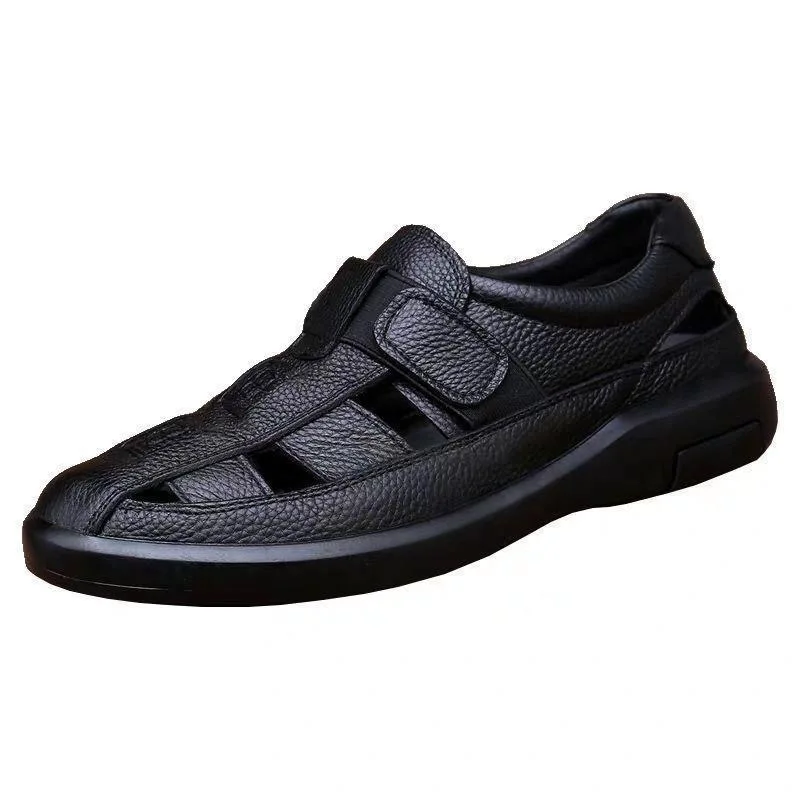 

2021 Summer Men Sandals Cozy Thick Bottom Non-slip Soft Cool Lighted All-match Classic Wearable Fashion Casual Leather Sandals